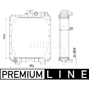 Hladnjak, hlađenje motora MAHLE CR 2288 000P IC-G08URT