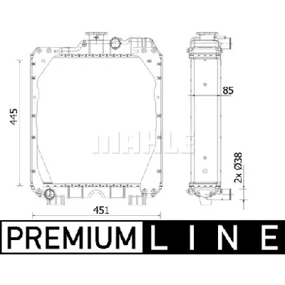 Hladnjak, hlađenje motora MAHLE CR 2288 000P IC-G08URT