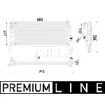 Hladnjak, hlađenje motora MAHLE CR 2319 000P IC-G08USO