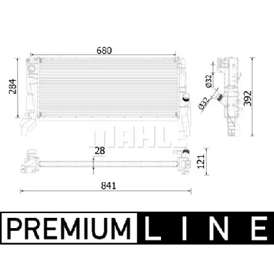 Hladnjak, hlađenje motora MAHLE CR 2319 000P IC-G08USO