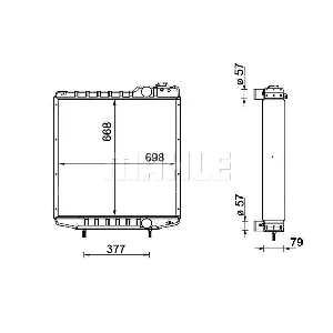 Hladnjak, hlađenje motora MAHLE CR 2331 000S IC-G0PEDG