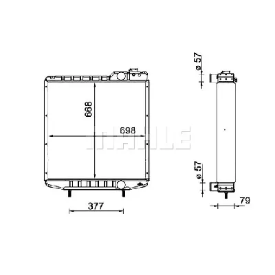 Hladnjak, hlađenje motora MAHLE CR 2331 000S IC-G0PEDG