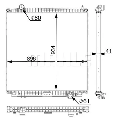 Hladnjak, hlađenje motora MAHLE CR 2390 000P IC-G0PEDQ