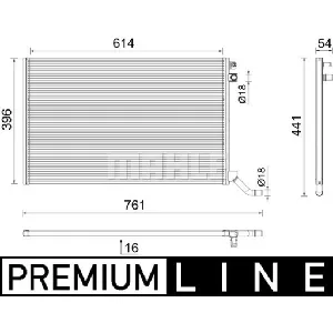 Hladnjak, hlađenje motora MAHLE CR 2445 000P IC-G0TOQV