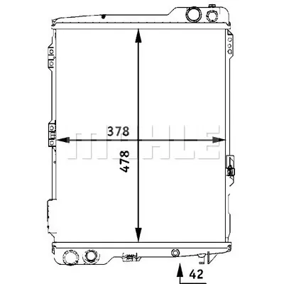 Hladnjak, hlađenje motora MAHLE CR 254 000S IC-G08P9F