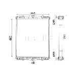 Hladnjak, hlađenje motora MAHLE CR 2583 001S IC-G0TOR4