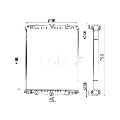 Hladnjak, hlađenje motora MAHLE CR 2583 001S IC-G0TOR4