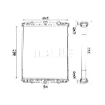 Hladnjak, hlađenje motora MAHLE CR 2583 001S IC-G0TOR4