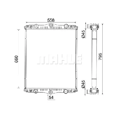 Hladnjak, hlađenje motora MAHLE CR 2583 001S IC-G0TOR4