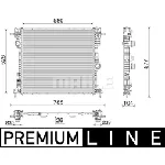 Hladnjak, hlađenje motora MAHLE CR 2587 000P IC-G0TOR8