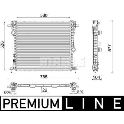 Hladnjak, hlađenje motora MAHLE CR 2587 000P IC-G0TOR8