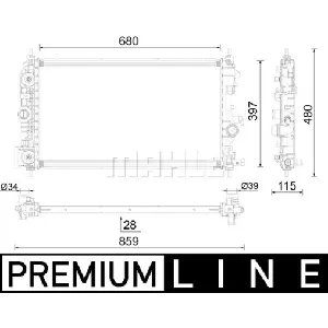 Hladnjak, hlađenje motora MAHLE CR 2591 000P IC-G0TORC