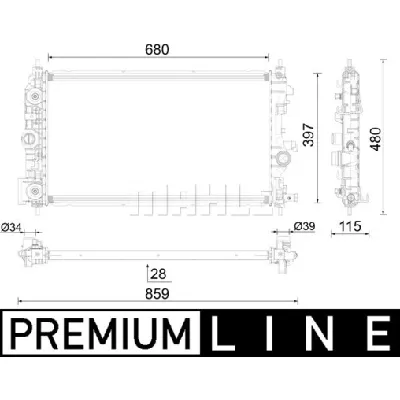 Hladnjak, hlađenje motora MAHLE CR 2591 000P IC-G0TORC