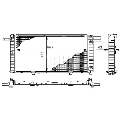 Hladnjak, hlađenje motora MAHLE CR 260 000P IC-G08FI5