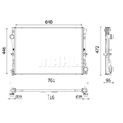 Hladnjak, hlađenje motora MAHLE CR 2603 000P IC-G0XU09