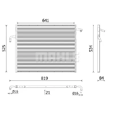Hladnjak, hlađenje motora MAHLE CR 2606 000P IC-G0TORN