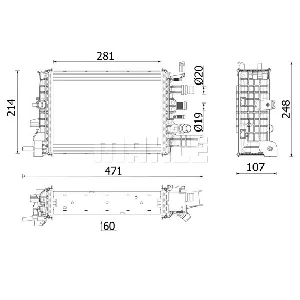 Hladnjak, hlađenje motora MAHLE CR 2632 000P IC-G0XU0C