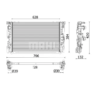 Hladnjak, hlađenje motora MAHLE CR 2635 000P IC-G0XU0F