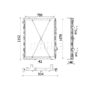 Hladnjak, hlađenje motora MAHLE CR 2639 000P IC-G0W39X