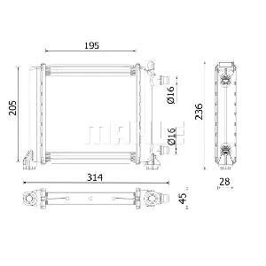 Hladnjak, hlađenje motora MAHLE CR 2642 000P IC-G0ZRNZ