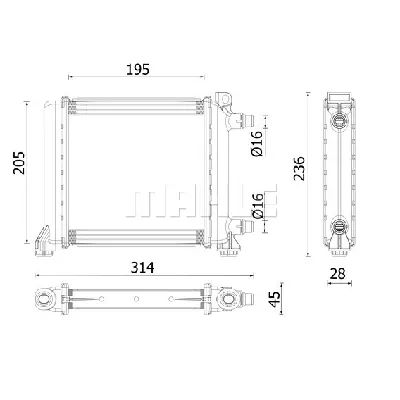 Hladnjak, hlađenje motora MAHLE CR 2642 000P IC-G0ZRNZ