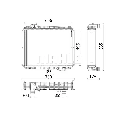 Hladnjak, hlađenje motora MAHLE CR 2669 000P IC-G0YQ55