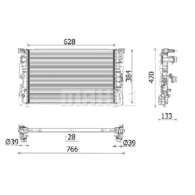 Hladnjak, hlađenje motora MAHLE CR 2696 000P IC-G0ZRO6