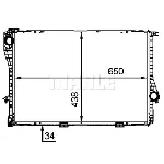 Hladnjak, hlađenje motora MAHLE CR 296 000P IC-G08FIA