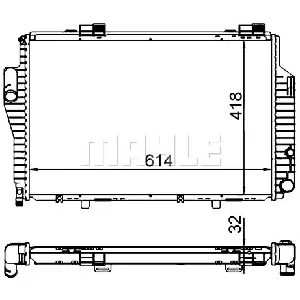 Hladnjak, hlađenje motora MAHLE CR 307 000S IC-G08PAX