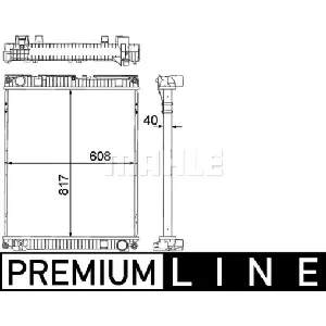 Hladnjak, hlađenje motora MAHLE CR 379 000P IC-G08FIF