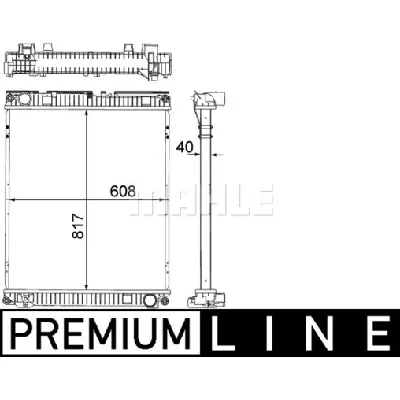 Hladnjak, hlađenje motora MAHLE CR 379 000P IC-G08FIF