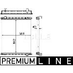 Hladnjak, hlađenje motora MAHLE CR 380 000P IC-G08FIG