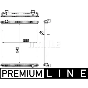 Hladnjak, hlađenje motora MAHLE CR 380 000P IC-G08FIG