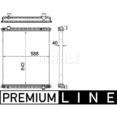 Hladnjak, hlađenje motora MAHLE CR 380 000P IC-G08FIG
