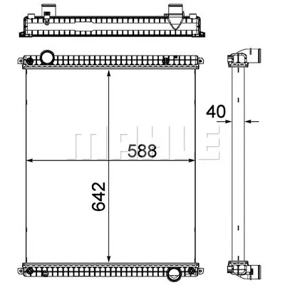 Hladnjak, hlađenje motora MAHLE CR 380 000P IC-G08FIG