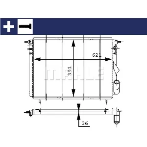 Hladnjak, hlađenje motora MAHLE CR 452 000S IC-G08PFA