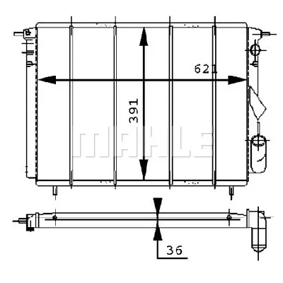 Hladnjak, hlađenje motora MAHLE CR 452 000S IC-G08PFA