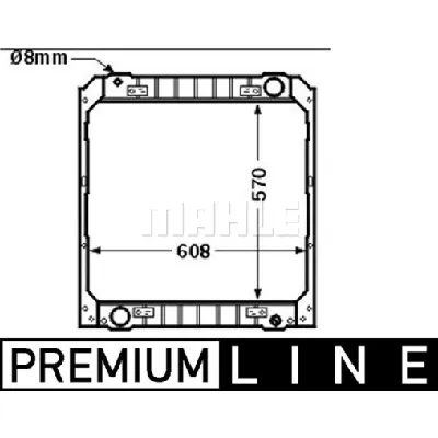 Hladnjak, hlađenje motora MAHLE CR 502 000P IC-G08FIP