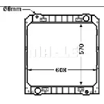 Hladnjak, hlađenje motora MAHLE CR 502 000P IC-G08FIP