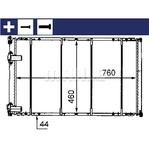 Hladnjak, hlađenje motora MAHLE CR 526 000S IC-G08RCA