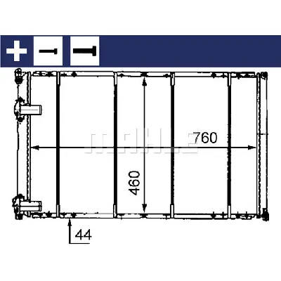 Hladnjak, hlađenje motora MAHLE CR 526 000S IC-G08RCA