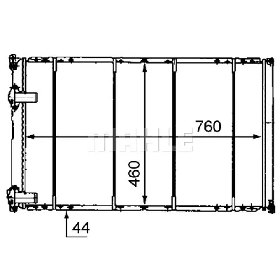 Hladnjak, hlađenje motora MAHLE CR 526 000S IC-G08RCA