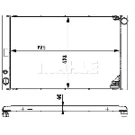 Hladnjak, hlađenje motora MAHLE CR 575 000P IC-G08FIT