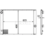 Hladnjak, hlađenje motora MAHLE CR 580 000P IC-G08FIW