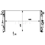 Hladnjak, hlađenje motora MAHLE CR 608 000P IC-G08REP