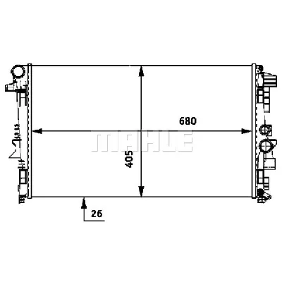 Hladnjak, hlađenje motora MAHLE CR 608 000P IC-G08REP