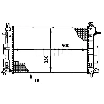 Hladnjak, hlađenje motora MAHLE CR 643 000S IC-G08RFQ