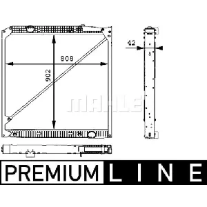 Hladnjak, hlađenje motora MAHLE CR 669 000P IC-G08RGF