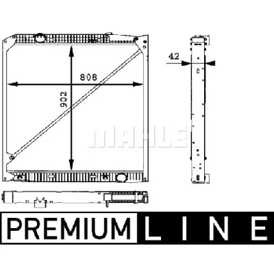 Hladnjak, hlađenje motora MAHLE CR 669 000P IC-G08RGF
