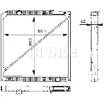 Hladnjak, hlađenje motora MAHLE CR 669 000P IC-G08RGF